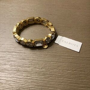 Talbots Gold-Toned Chunky Geometric stretch Bracelet